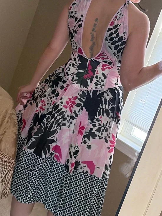 Sportmax MaxMara floral summer dress Italy Italian cotton silk wedding guest 6 - Picture 9 of 12